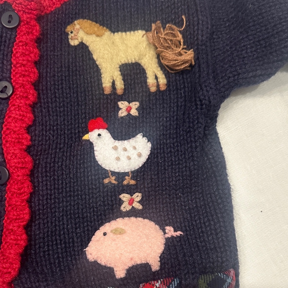 Hartstrings Farm Animal Sweater - Picture 3 of 6